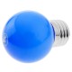 Bombilla LED G45 E27 230VAC 0,5W luz azul