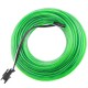 Cable electroluminiscente verde suave de 2.3mm en bobina 5m con pilas