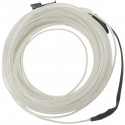 Cable electroluminiscente transparente-blanco de 2.3mm en bobina 5m con pilas