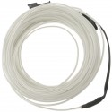 Cable electroluminiscente transparente-blanco de 1.3mm en bobina 5m de cable con pilas
