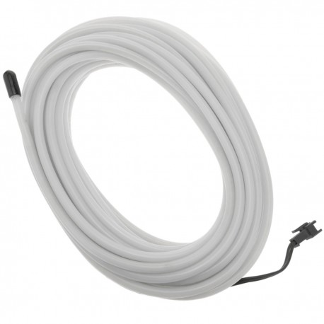 Cable electroluminiscente transparente-blanco de 5mm en bobina 5m de cable con pilas