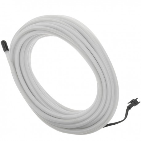 Cable electroluminiscente blanco de 5mm en bobina 10m de cable conectada a 220VAC