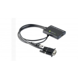 Conversor VGA a HDMI con USB negro 1m