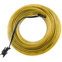 Cable electroluminiscente dorado de 2.3mm en bobina 25m