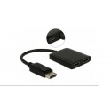 Cable adaptador de Displayport Macho V1.2 a 2x HDMI Hembra 4K*2K@30Hz 10cm negro