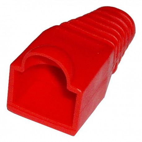 Cubierta de goma para conector RJ45 de color rojo