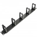 Panel guíacables para armario rack 19" 1U con 5 anillas para gestión de cables