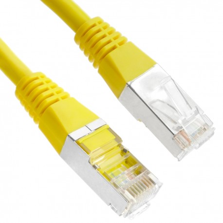 Cable FTP categoría 6 amarillo 25cm
