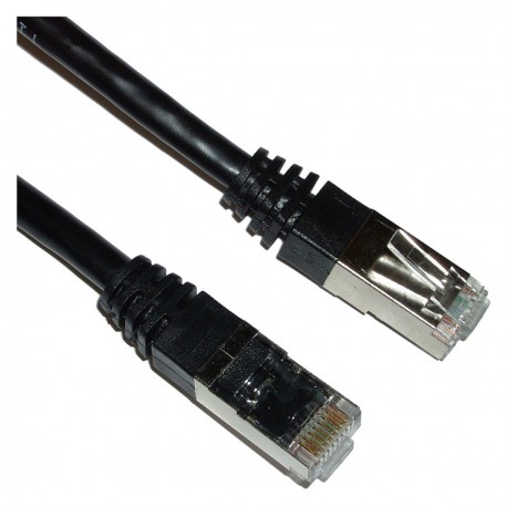 Cable FTP categoría 6 negro 25cm