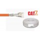 Bobina de cable S/FTP LSZH Cat. 7A PiMF sólido CU naranja 100m