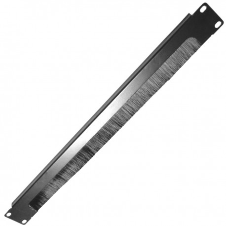 Panel pasacables guíacables para armario rack 19" 1U con cepillo para gestión de cables