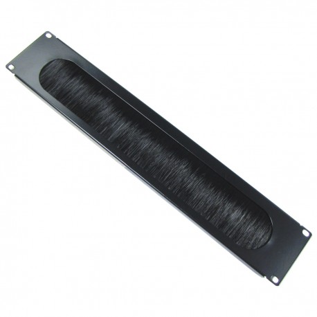 Panel pasacables guíacables para armario rack 19" 2U con cepillo para gestión de cables