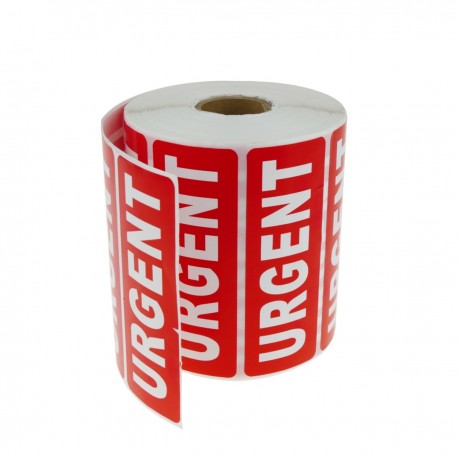 Rollo bobina de 1000 etiquetas adhesivas para envíos de paquetes urgentes 89x32mm