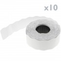 Rollo bobina de 1000 etiquetas adhesivas blancas 26x16m 10 unidades