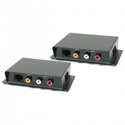 Extensor de audio y vídeo compuesto UTP Cat.5 emisor y receptor CE01A