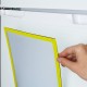 Marco magnético flexible amarillo A4 para letreros con imán