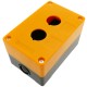 Caja de control de dispositivos eléctricos para 2 pulsador o interruptor de 22 mm amarillo