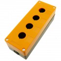 Caja de control de dispositivos eléctricos para 4 pulsador o interruptor de 22 mm amarillo