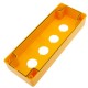 Caja de control de dispositivos eléctricos para 4 pulsador o interruptor de 22 mm amarillo