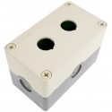 Caja de control de dispositivos eléctricos para 2 pulsadores o interruptores de 22 mm gris h-80mm