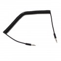 Cable audio estéreo minijack 3.5 macho macho 2m rizado flexible