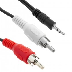 Cable Audio Stereo MiniJack 3.5 M a RCA-M 1.8m