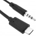 Cable USB 3.1 tipo C macho a auricular y micrófono tipo minijack 3.5 4-pin para smartphone