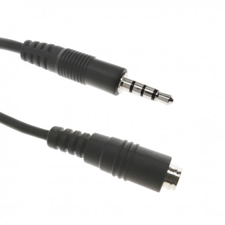 Cable de audio auricular y micrófono minijack 4 pin 3.5mm para macho a hembra de 2m