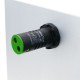 Luz piloto LED intermitente de 22 mm para paneles de control 220 VAC verde