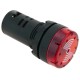Luz piloto LED intermitente con zumbador de 22 mm para paneles de control 220 VAC rojo