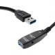 Cable prolongador USB 3.0 extensión AM a AH con alimentación de 20m