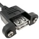 Cable USB 2.0 con contector para fijación a panel USB A macho a USB A hembra 50cm