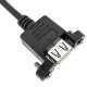 Cable USB 2.0 con contector para fijación a panel USB A macho a USB A hembra 100 cm