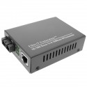 Conversor de fibra óptica 100 Mbps monomodo de SC a RJ45 a 60Km