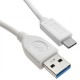 Cable USB-C 3.1 macho a USB-A 3.1 macho de 2 m color blanco