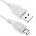 Cable USB 2.0 A macho a MicroUSB macho blanco de 20cm