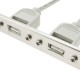 Adaptador USB de placa madre 2x5 pin a 2xAH bracket