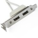 Adaptador USB de placa madre 2x5 pin a 2xAH bracket de perfil bajo
