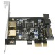 Tarjeta PCIe a SuperSpeed USB 3.0 con 2 puertos externos y 1 interno de 19 pines