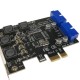 Tarjeta PCIe con 2 conectores internos USB 3.0 de 19 pines