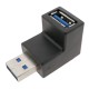 Adaptador USB 3.0 A macho a A hembra con ángulo