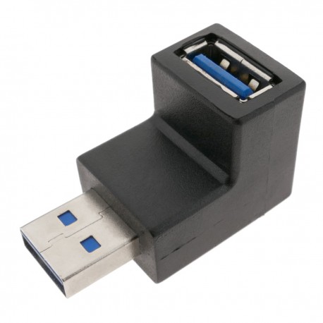 Adaptador USB 3.0 A macho a A hembra con ángulo