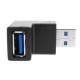 Adaptador USB 3.0 A macho a A hembra con ángulo