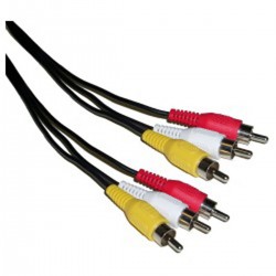 Cable Audio+Video Stereo 20m (3xRCA-M/M)
