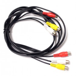Cable de audio vídeo estéreo 2m 3xRCA hembra-hembra