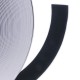 Bobina de cinta adherente adhesiva de 50mm x 25m de color negro cara de garfío