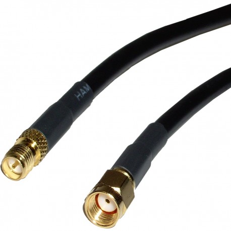 Cable coaxial HDF200 rSMA-macho a rSMA-hembra 5m