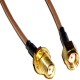 Cable coaxial RG316 SMA-hembra a rSMA-macho 20cm