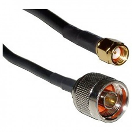 Cable coaxial HDF200 N-macho a rSMA-macho 1m