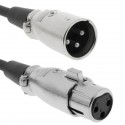 Cable DMX DMX512 XLR 3pin macho a XLR 3pin hembra 0,5m